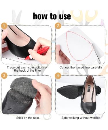 16 Pcs Large Shoe Sole Protectors - Self Adhesive Rubber Covers for Non Slip Grip and Noise Reduction on Men and Women Shoes Heels Boots - Buy Online on GoSupps.com