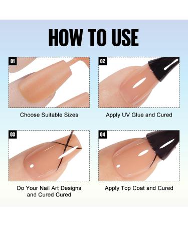 TOMICCA Short Coffin Nail Tips 180PCS - Nude Matte Full Coverage Soft Gel Nails for Nail Art Extensions - Buy Online on GoSupps.com