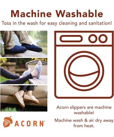Acorn Men's Adjustable Wrap Slippers 9-10 Black - Therapeutic Support for Arthritis, Swollen Feet, Diabetic Footwear - Buy Online on GoSupps.com