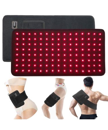 Infrared Red Light Therapy Belt Device for Body Pain Waist, Wearable Device Deep Therapy wrap with Timer for Women Best Gift (Black)
