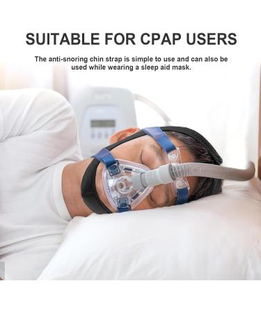 Adjustable Chin Strap for CPAP & Snoring Relief | Breathable Anti-Snoring Device for Men & Women - Comfortable & Skin-Friendly | Black - Buy Online on GoSupps.com