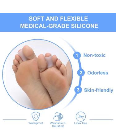 DYKOOK Gel Toe Sleeve - 10 Pcs Silicone Tubes for Blister, Callus, Corn, and Toe Rubbing Treatment - Toe Protector for Men and Women - Buy Online on GoSupps.com