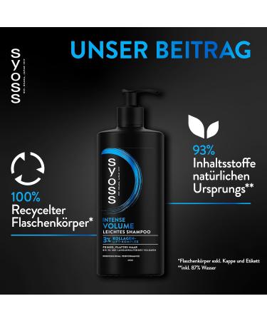  Syoss Syoss Volume Shampoo (440 ml) for fine & flat hair silicone-free shampoo up to 48 hours of volume without weighing down vegan formula with purple rice - Buy Online on GoSupps.com
