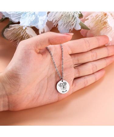 Memediy Personalized Pet Portrait Necklace - Engraved Silver Remembrance Gift for Dog & Cat Lovers - Buy Online on GoSupps.com