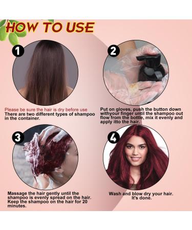 Buy 3-in-1 Herbal Hair Dye Shampoo for Grey Coverage - Dark Burgundy 16.9fl oz | Best for Men & Women - International Shipping Available - Buy Online on GoSupps.com