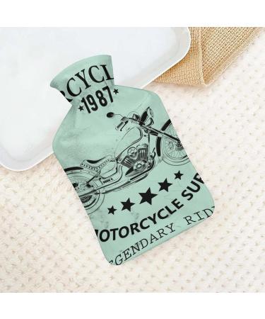 Motorcycle Hot Water Bottle with Plush Cover Hand Warmer for Adults & Kids | 26.5x15.3cm | International Shipping - Buy Online on GoSupps.com