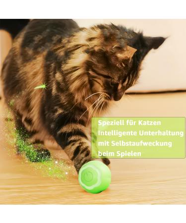 Peticularz Cat Toys - Self-Employment Electrical Powerball 2.0 | Interactive Wloom Intelligence Magic Ball for Cats - Green with Petals - Buy Online on GoSupps.com
