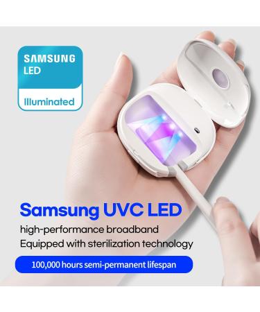  Samsung UV-C HubiCare Portable UV LED Toothbrush Sterilizer Semi-permanent Lifespan Dual LED Sterilizer Case Rechargeable USB Toothbrush Holder Compatible with All Brush Heads (Black) Black Case - Buy Online on GoSupps.com