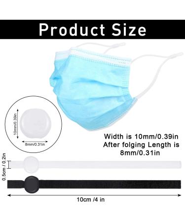 1/4 Inch Elastic String Cord with Adjustable Buckle - DIY Crafts Supplies (100PSC Black and White) - Buy Online on GoSupps.com