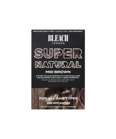 BLEACH LONDON MID BROWN SUPER NATURAL KIT - Semi-permanent mid brown colour correction kit