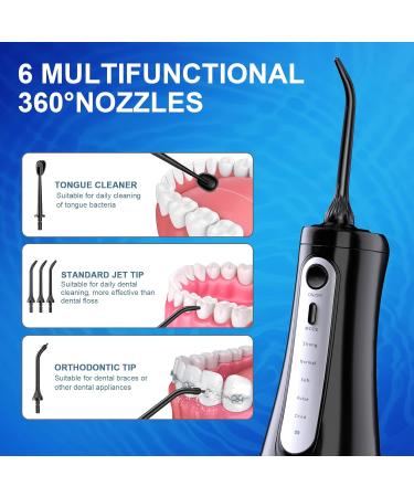 Water Dental Flosser - Cordless Oral Irrigator with 5 Modes 350ML Tank IPX7 Waterproof | Portable Teeth Cleaner for Home & Travel - Buy Online on GoSupps.com