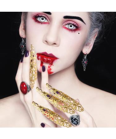 20 Pack Ancient Queen Claw Rings for Halloween Vampire Cosplay - Metal Finger Knuckle Claws for Women - Buy Online on GoSupps.com