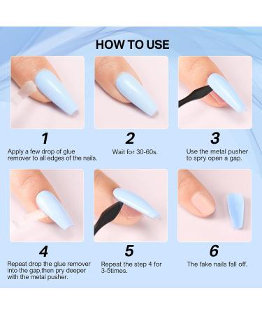 Nail Glue Remover for Press On & Acrylic Nails - Gentle Formula with Vitamin E - 18ml - Easy Removal for Fake Nails - Buy Online on GoSupps.com