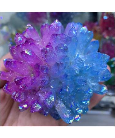 Natural Crystal Rough Crystal Cluster Beautiful Two-Color Crystal Cluster Quartz Cluster Rainbow Gem Gem Specimen Home Decoration (Size : 250-300g) - Buy Online on GoSupps.com