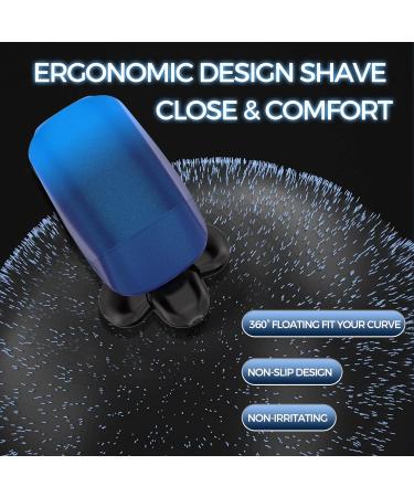 6 in 1 Waterproof Head Shaver for Bald Men | Cordless Electric Shavers for Head & Face - Blue - Buy Online on GoSupps.com