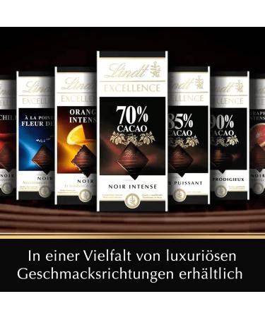 Lindt Excellence 78% Cocoa - Noble Bitter Dark Chocolate | Vegan | 10 x 100g | Full-Bodied & Intense Cocoa Flavor - Buy Online on GoSupps.com