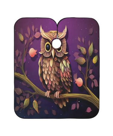 Kigai Cute Owls Barber Cape Professional Salon Hair Cutting Cape with Adjustable Snap Closure Waterproof Hairdressing Cape Haircut Cape for Men Women