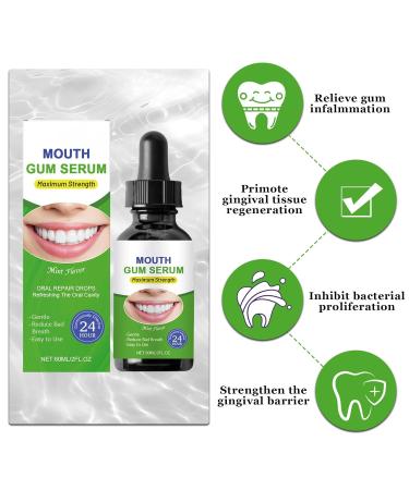 2 Pcs Gum Restore Drops Gum Repair for Receding Gums and Stain Removal Bad Breath Treatment for Adults Oral Care Drops Mint 60ml - Buy Online on GoSupps.com