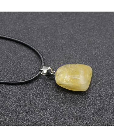 1PC Natural Stone Gem Irregular Multicolor Rough Polished Amethyst Prehnite Citrine Necklace Pendant Necklace for Woman Size 14-18mm Full of Texture (Color : Citrine Size : 45cm) 45cm Citrine - Buy Online on GoSupps.com
