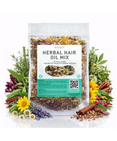 HERBALISTA Premium Herbal Hair Oil Mix 3.5oz (100g) | 20 Mexican-Inspired Ayurvedic Herbs | Longer-Looking Hair Stronger-Feeling Roots Fuller Volume & Natural Shine | DIY Oil Infusion | Hair Care - Buy Online on GoSupps.com