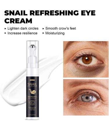 Snail Eye Cream Anti-Aging Under Eye Cream with Hyaluronic Acid & Retinol Firming Moisturizer for Dark Circles Puffiness Wrinkles Fine Lines - Buy Online on GoSupps.com