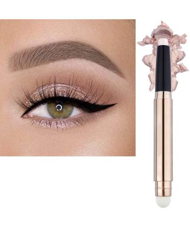 SAUBZEAN Eyeshadow Stick Makeup with Soft Smudger Natural Matte Cream Crayon Waterproof Hypoallergenic Long Lasting Eye Shadow Light Gold Shimmer 02