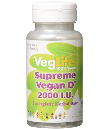 VegLife Supreme Vegan D 2000 IU 100 Tablets