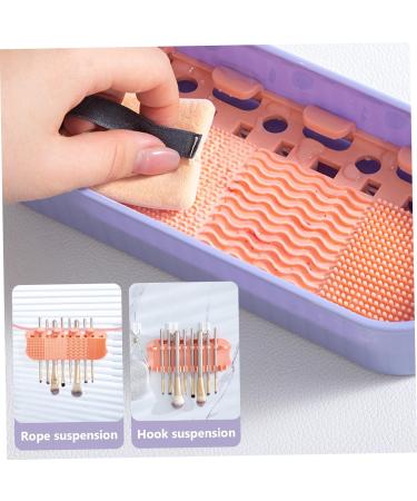 3-in-1 Makeup Brush Cleaner & Organizer with Cleaning Mat - Portable Brush Holder for Easy Cleaning & Drying - Buy Online on GoSupps.com