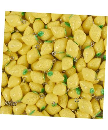 COOLHIYA 10pcs Lemon Pendant Fruit Charm Mini Charms Hawaiian Party Favors Lemon Beads Dangle Charms Yellow Lemon Charms Fake Lemon Model Jewelry Making Charms Resin Connector The Summer - Buy Online on GoSupps.com