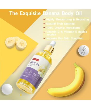 2 Pack Body Banana Juice Oil - Hydrating Vitamin C & E After Shower Moisturizer for Women - International Shipping - Buy Online on GoSupps.com