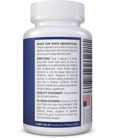 NAC 600 mg - Immune Support Lung & Liver Health Supplement - N-Acetyl-L-Cysteine Capsules for Antioxidant Boost (90 Count - Buy Online on GoSupps.com
