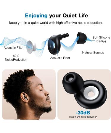 Buy Ear Plugs for Sleeping | Noise Reduction & Reusable Silicone Earplugs with Sleep Mask - Buy Online on GoSupps.com