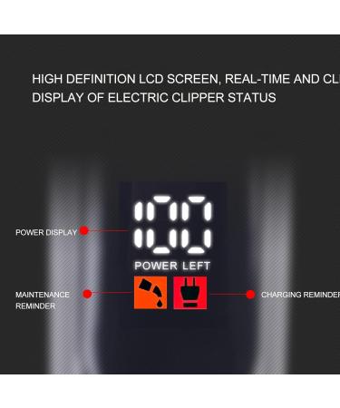 Electric Hair Trimmer LED Display Comfortable Feel Hair Clippers with Cleaning Brush for Household - Buy Online on GoSupps.com