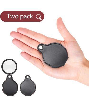 TEOYALL 10X Small Magnifying Glass - 2 PCS Mini Pocket Magnifier with Rotating Holster - Buy Online on GoSupps.com