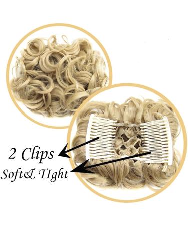 Hair Bun Hairpiece for Women Synthetic Combs Messy Bun Hair Piece Wave Curly Dish Hair Bun Extension Thick Curly Chignon Hairpiece Clip in Scrunchies Ponytail Extension for Women Hair Chignons(4T30) - Buy Online on GoSupps.com