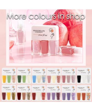 Nail Polish Nail Varnish Pink Nude Glitter 3 -in-1 Nail Polish Quick Dry Breathable French Manicure Natural Elegant Non-toxic No UV Needed Nail Polishes for Woman Home DIY Nail Art Gift - Buy Online on GoSupps.com