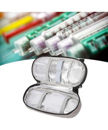 Insulin Cooler Bag - Aluminium Foil Insulation, Durable Zipper Design, Portable - Grey - Buy Online on GoSupps.com