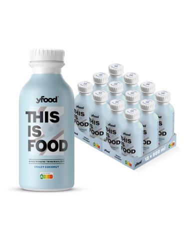 Yfood Drink Crazy Coconut delicious drinking meal for on the go this is food drink 33g protein 26 vitamins and minerals 12 x 500ml taste coconut incl. 3.00 Pfand Crazy Coconut (deposit) 500 ml (12 pack)