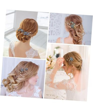 Beaupretty 10 Sets Hairpin Bridal Accessories Dusty Blue Hair Accessories Pearl Clips for Hair Pearl Hair Comb Bridal Hair Pin Rhinestone Headpiece Hair Pins Bride The Flowers Zinc Alloy Fork - Buy Online on GoSupps.com