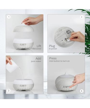 Buy Hianjoo 500ml Aroma Diffuser - Ultra Quiet Humidifier with LED Light Timer for Bedroom & Yoga - International Shipping Available - Buy Online on GoSupps.com
