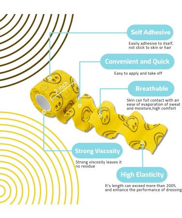 20 Rolls Self Adhesive Bandage Wrap - Elastic & Breathable Wound Care for Pets | Ideal for Sports Joint Sprains & First Aid - Versatile Vet Wrap for Dogs Cats Horses & Birds - Buy Online on GoSupps.com