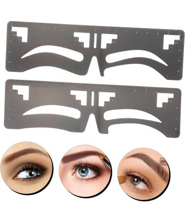 2pcs Eyebrow Ruler Brow Guide Template Eyebrow Shaping Stencil Eyebrow Shape Card 1 count (Pack of 1) Black - Buy Online on GoSupps.com