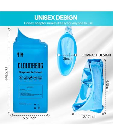 Cloudburg 12 Pack 800ML Resealable Pee Bags for Men - Portable Urinal Bags for Travel, Camping, and Emergencies - Buy Online on GoSupps.com