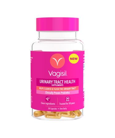 Vagisil Urinary Tract Health Supplements Clinically-Proven Probiotics Protects Urinary Tract Health Clean Ingredients Helps Cleanse and Flush UTI-Causing Bacteria 1 Capsule Daily 30 Capsules