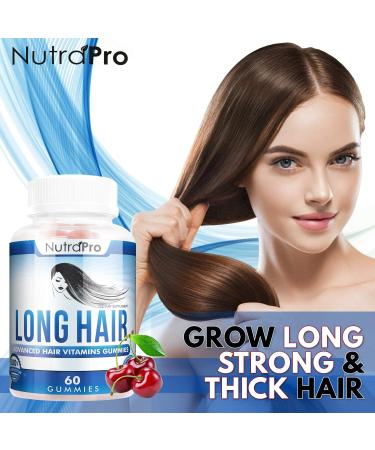 NutraPro Long Hair Gummies - Anti-Hair Loss Supplement with Biotin & 10 Vitamins for Faster Hair Growth | Thinning Hair Solution - Buy Online on GoSupps.com