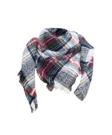 Ladies cotton scarf autumn triangle triangular scarf personality poncho cape with button button scarf ladies triangular scarf one size white