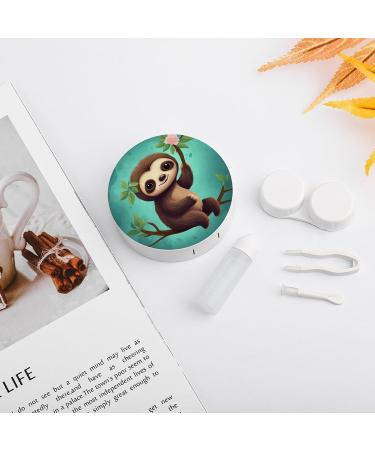 Cute Sloth Print Contact Lens Case | Travel-Friendly Contact Lens Care Box - Buy Online on GoSupps.com