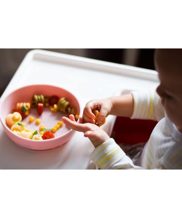 Doidy Bowl and Sippy Cup Set - Slanted Design for Easy Training - Non-Slip Silicone Bowl - Weaning Gift for Babies and Toddlers (Pink) - Buy Online on GoSupps.com