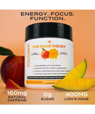 Forgge Focus Energy Drink Powder - Sugar Free Peach Mango with Lion s Mane Alpha-GPC & Nootropics for Enhanced Focus Vitamins & Electrolytes - Buy Online on GoSupps.com