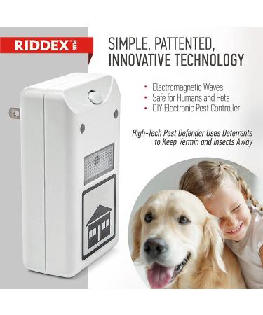 RIDDEX Plus Insect Repellent - Plug-in Mouse Deterrent | Pest Control for Rats, Mice, Roaches, Bugs | Chemical-Free | 2 Pack White - Buy Online on GoSupps.com